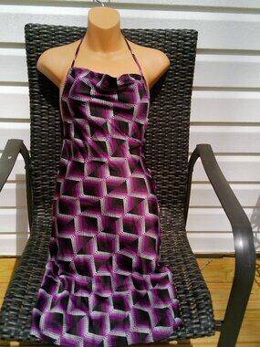 Purple Geometric Print Halter Dress SIZE XS NEW WITHOUT TAGS BP FROM NORDSTROM